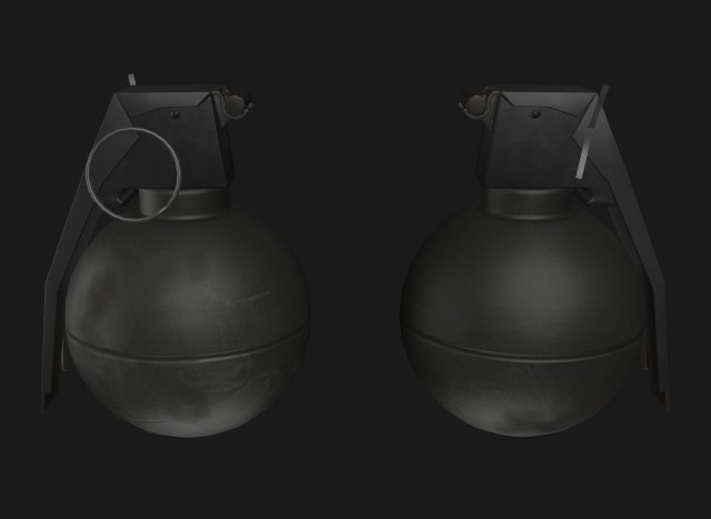 military grenade m67 g4 low-poly 3D मॉडल .c4d .max .obj .3ds .fbx .stl .blend 