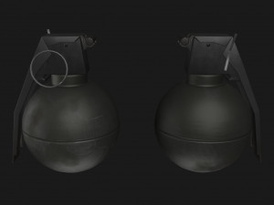military grenade m67 g4 low-poly  3D Model