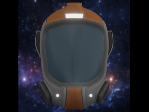 cosmonauts helmet low-poly 3D Model