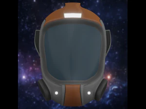casco da cosmonauta low-poly Modello 3D