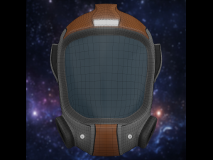 cosmonauts helmet low-poly Modelo 3D