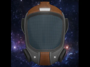 cosmonauts helmet low-poly 3D Model