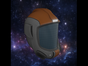 cosmonauts helmet low-poly Modelo 3D