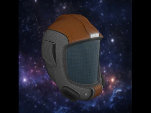 cosmonauts helmet low-poly 3D Model