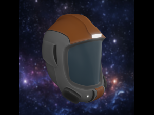 cosmonauts helmet low-poly Modelo 3D