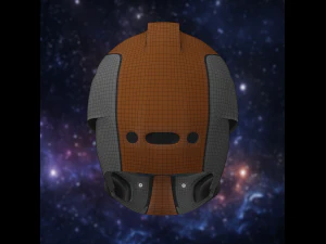 cosmonauts helmet low-poly 3D Model