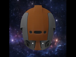 cosmonauts helmet low-poly 3D Model