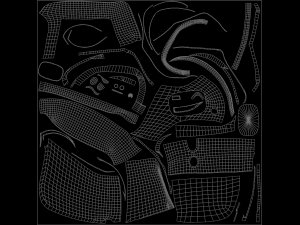 cosmonauts helmet low-poly Modelo 3D