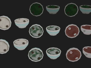 plate in the style of graphics with ps1 free low-poly 3D Model
