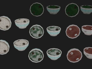 plate in the style of graphics with ps1 free low-poly 3D Model