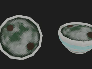 plate in the style of graphics with ps1 free low-poly 3D Model