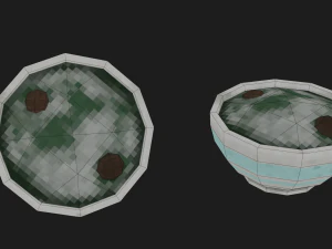 plate in the style of graphics with ps1 free low-poly 3D Model