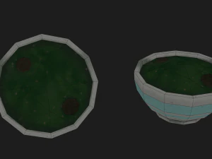 plate in the style of graphics with ps1 free low-poly 3D Model