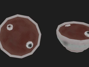 plate in the style of graphics with ps1 free low-poly 3D Model