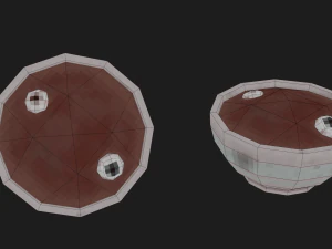 plate in the style of graphics with ps1 free low-poly 3D Model