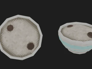 plate in the style of graphics with ps1 free low-poly 3D Model