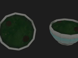plate in the style of graphics with ps1 free low-poly 3D Model