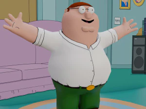 peter griffin de padre de familia - low-poly ama&ntilde;ado Modelo 3D