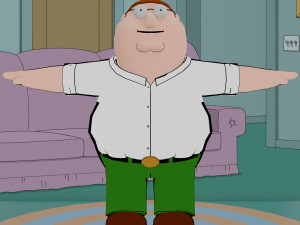 peter griffin from family guy - rigged low-poly 3D 모델