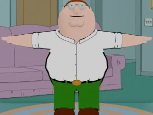 peter griffin from family guy - rigged low-poly 3D Model