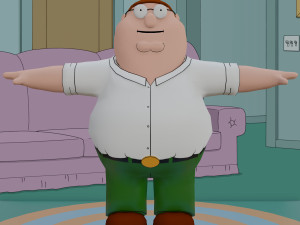 peter griffin from family guy - rigged low-poly 3D 모델