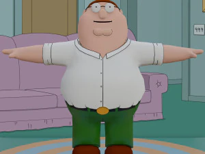 peter griffin from family guy - rigged low-poly 3D Model