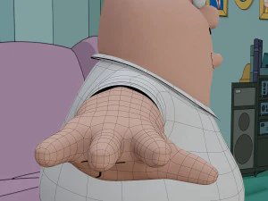 peter griffin from family guy - rigged low-poly 3D Model