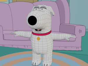 brian griffin from family guy rigged low-poly Modelo 3D