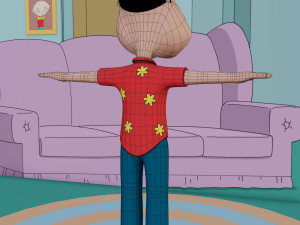 glenn quagmire from family guy - rigged low-poly 3D Model