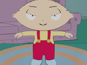 stewie griffin from family guy - rigged low-poly 3D Model