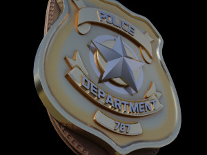police badge photorealistic pbr low-poly  3D Model