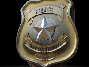 police badge photorealistic pbr low-poly 3D 모델