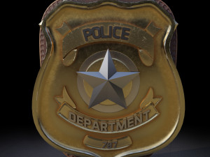 police badge photorealistic pbr low-poly 3D 모델