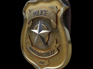 police badge photorealistic pbr low-poly 3D 모델