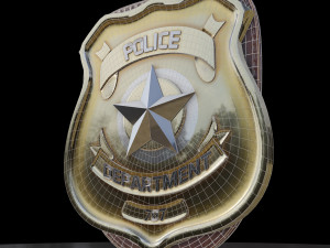 police badge photorealistic pbr low-poly 3D 모델