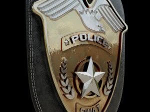 distintivo della polizia swat fotorealistico pbr low-poly Modello 3D