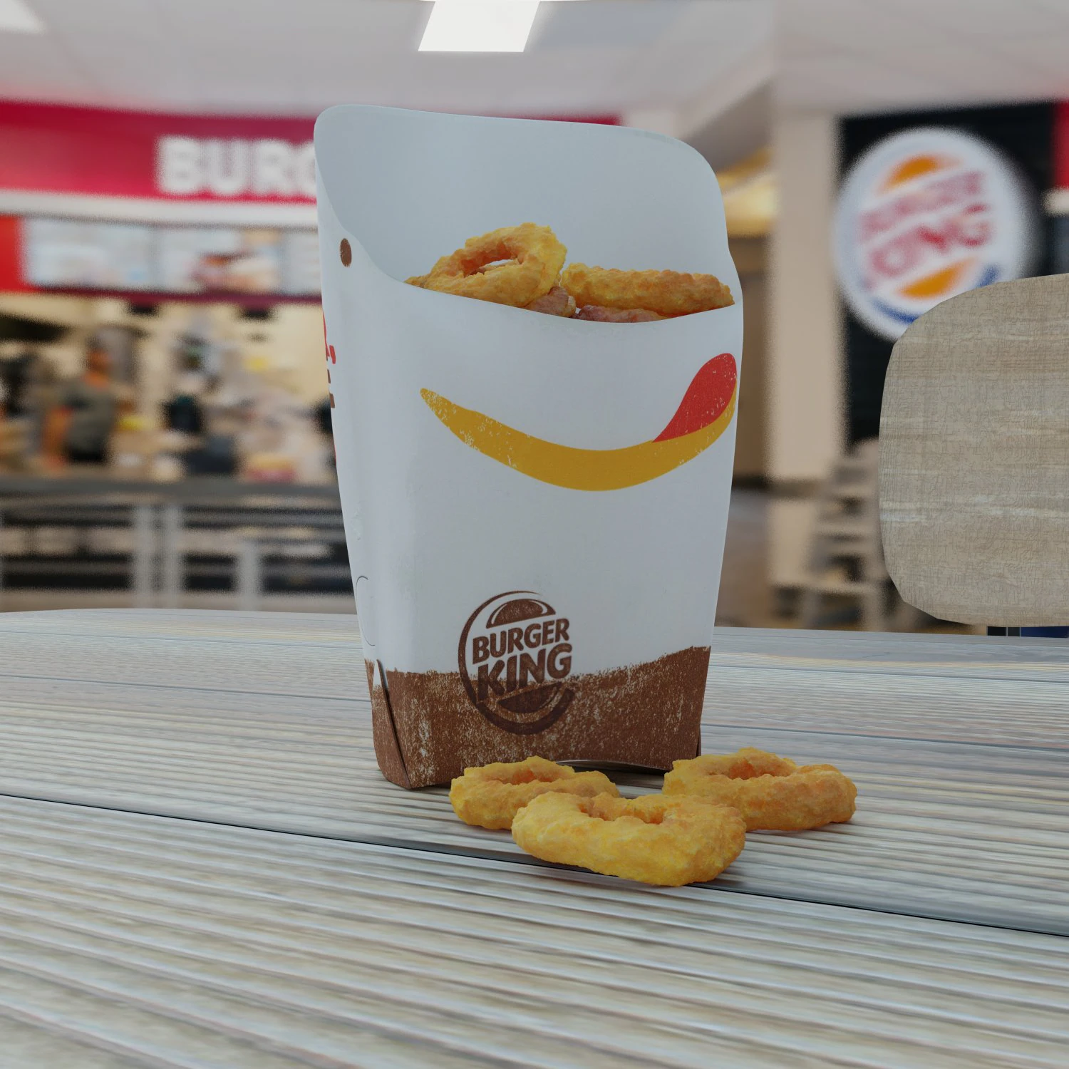 burger king onion rings photorealistic low poly pbr 3D Model .c4d .max .obj .3ds .fbx .stl .blend 