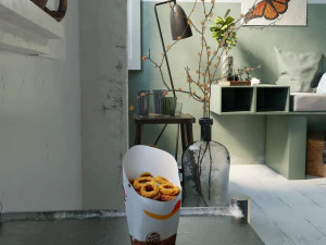 burger king onion rings photorealistic low poly pbr 3D Model