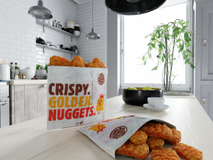 burger king nuggets photorealistic pbr low-poly 3D Model