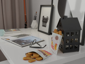 burger king nuggets photorealistic pbr low-poly 3D Модель