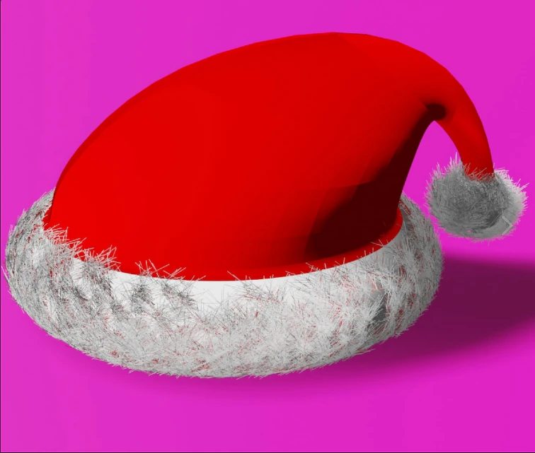 christmas hat 3D Model .c4d .max .obj .3ds .fbx .stl .blend 