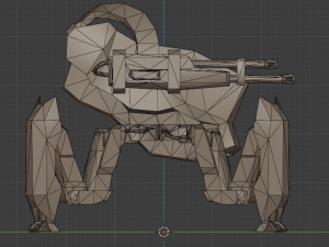 Sci-fi spider robot Game Ready Low-poly 3D rigged model 9 in 1 3D Model