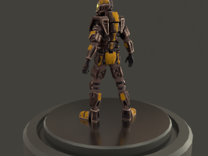 Armored man - low-poly game ready model Low-poly Modelo 3D