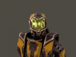 Armored man - low-poly game ready model Low-poly Modelo 3D