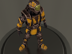 Armored man - low-poly game ready model Low-poly Modelo 3D
