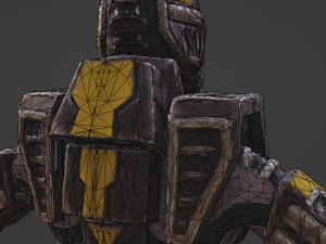 Armored man - low-poly game ready model Low-poly Modelo 3D