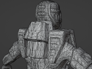 Armored man - low-poly game ready model Low-poly Modelo 3D
