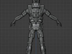 Armored man - low-poly game ready model Low-poly Modelo 3D