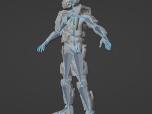 Armored man - low-poly game ready model Low-poly Modelo 3D