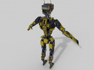 Industrial robot - low-poly game ready model 3D 模型